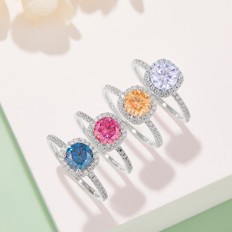 Colorful Moissanite Rings