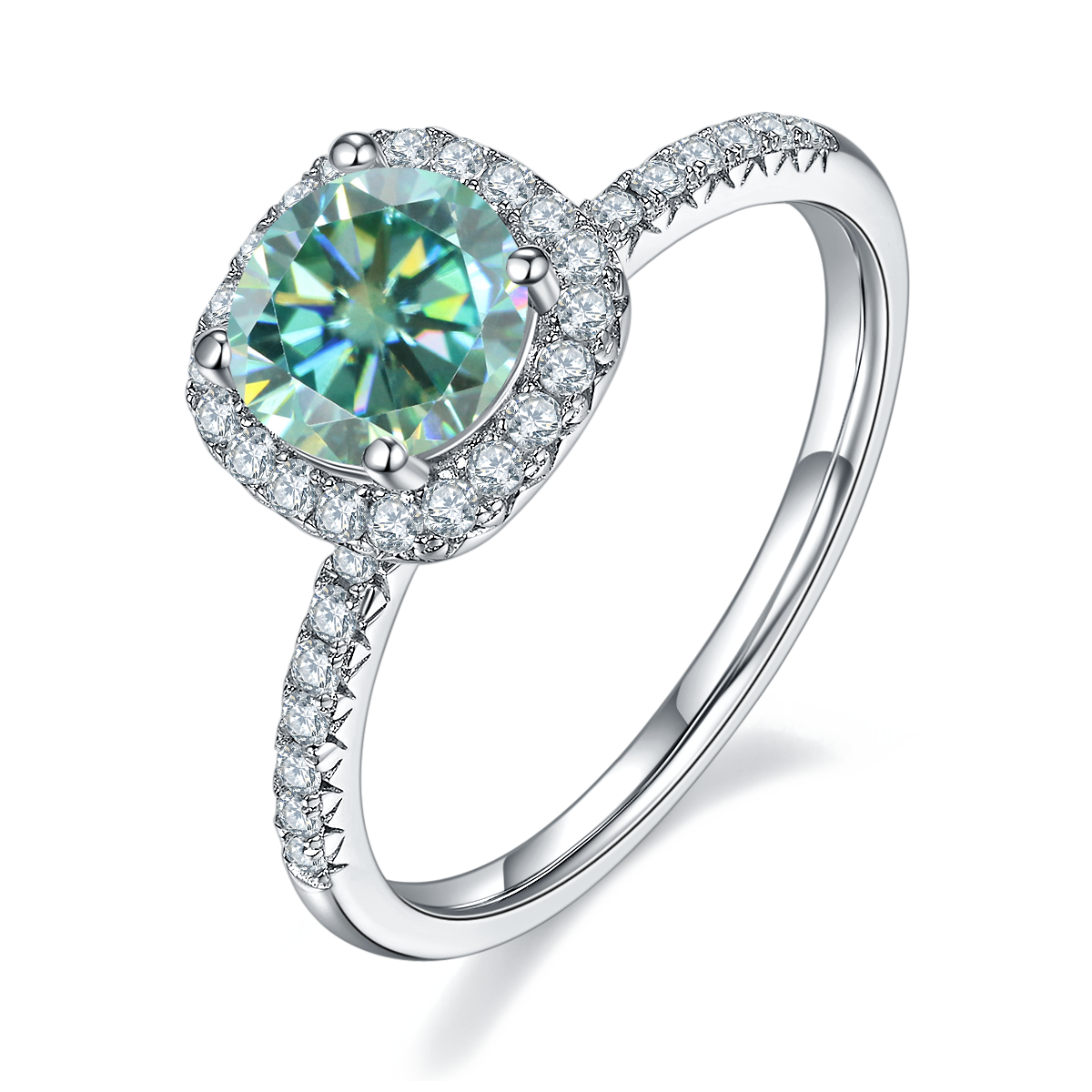 Green Moissanite Ring