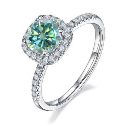 Green Moissanite Ring