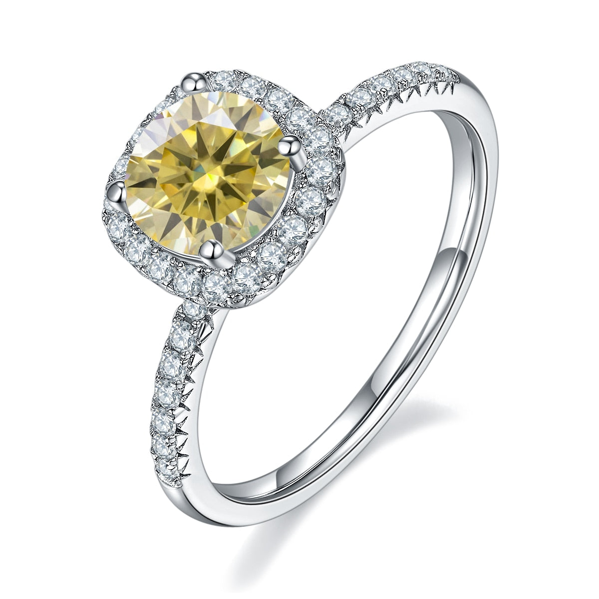 Yellow Moissanite Promise Ring