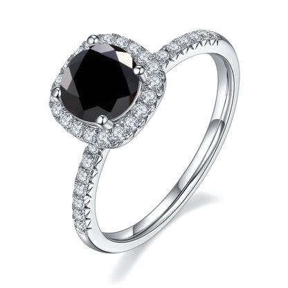 Black Moissanite Ring