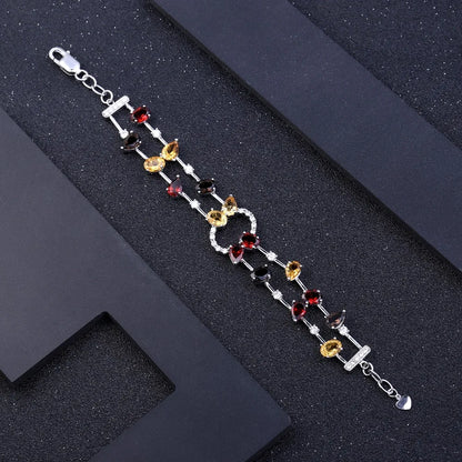 Sterling Silver Multi-Gemstone Bracelet - Choosen Jewelry Vintage Fine Jewelry for Women