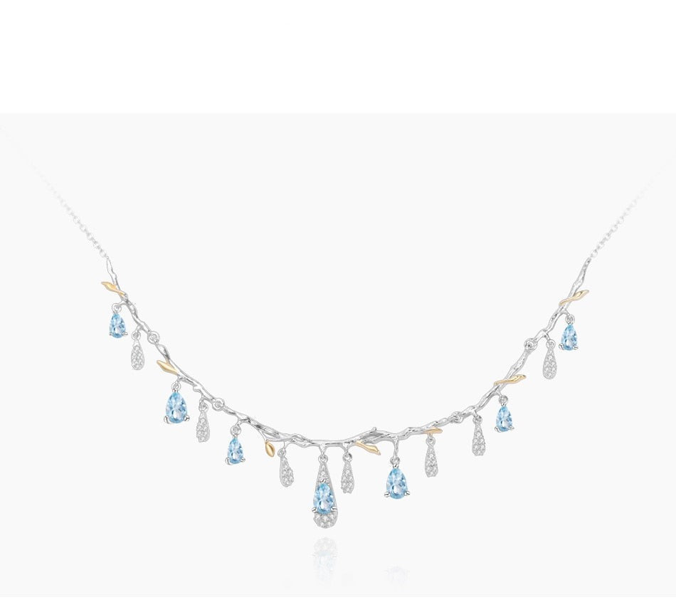 Crafted with 925 Sterling Silver and an exquisite Sky Blue Topaz