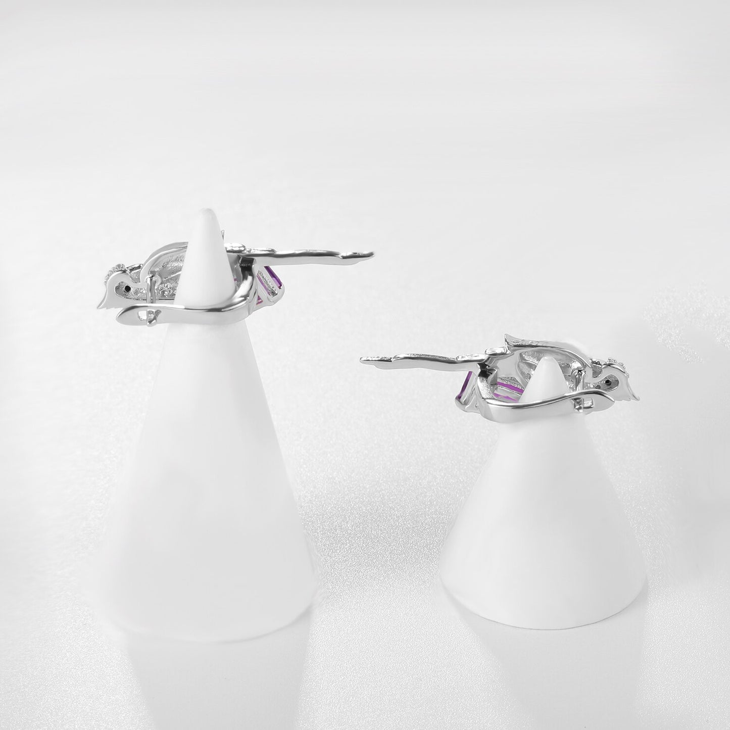 Bird Earrings, Amethyst Pretty Earrings, 925 Sterling Silver