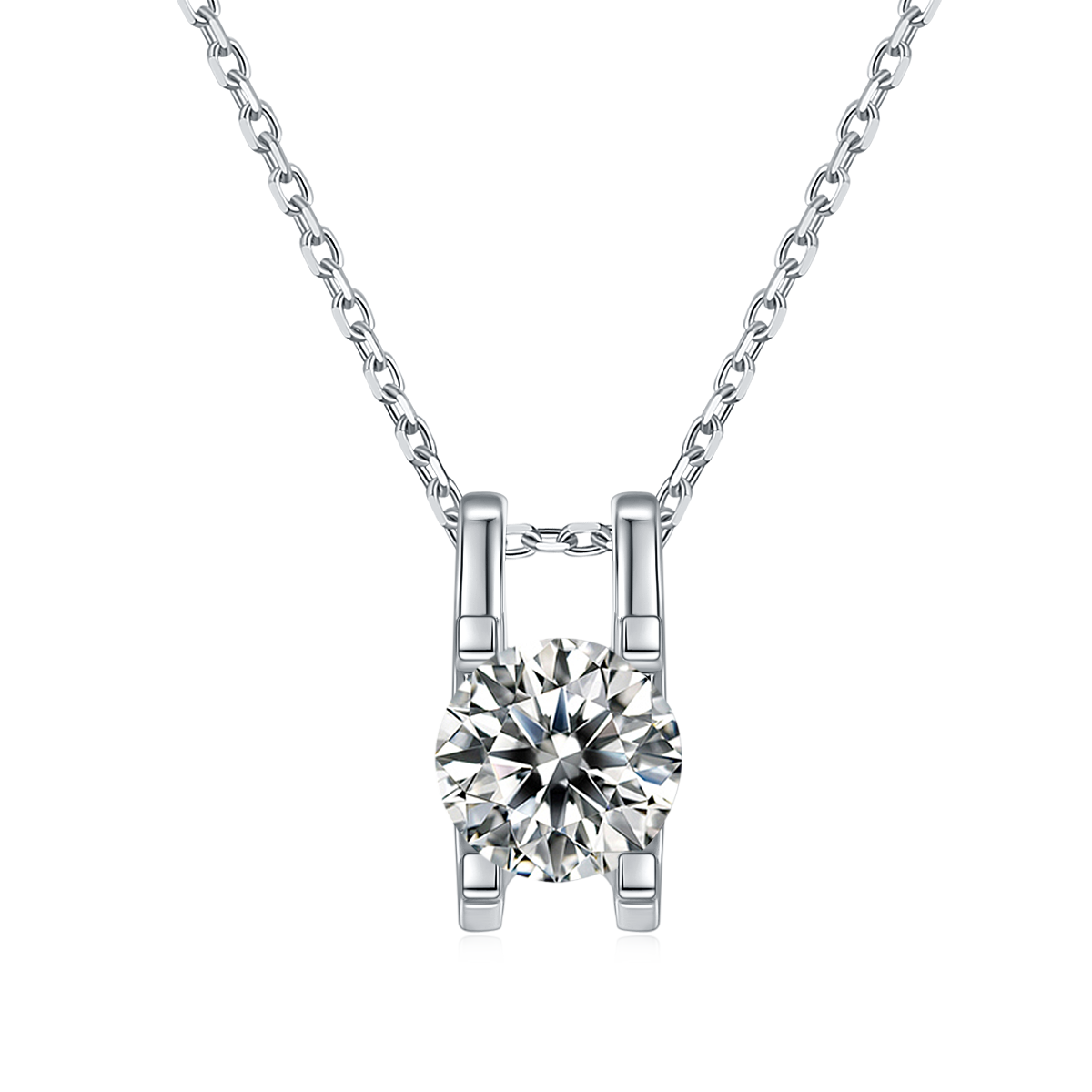 moissanite solitaire necklace