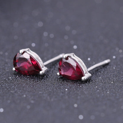 Art Deco Rhodolite Garnet Earrings 