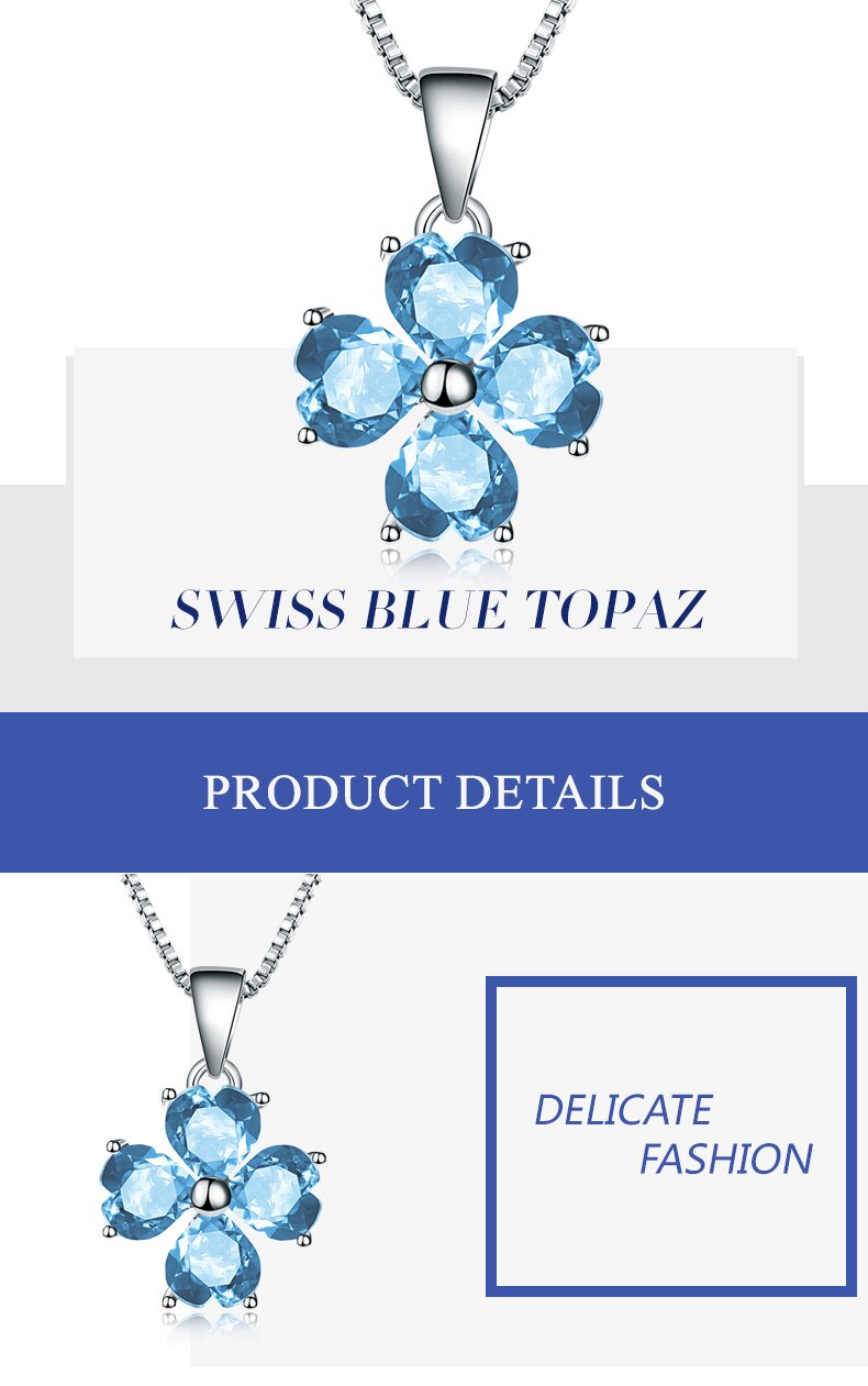 Swiss Blue Topaz Necklace