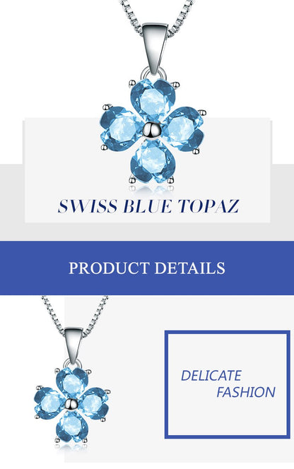 Swiss Blue Topaz Necklace