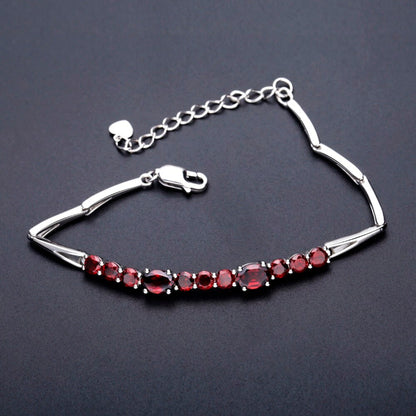 Garnet Tennis Bracelet