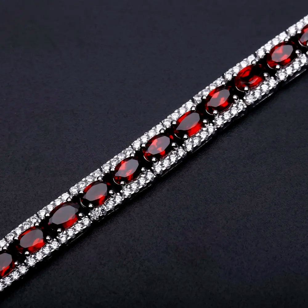 Vintage Garnet Bracelet 925 Sterling Silver | Choosen Jewelry