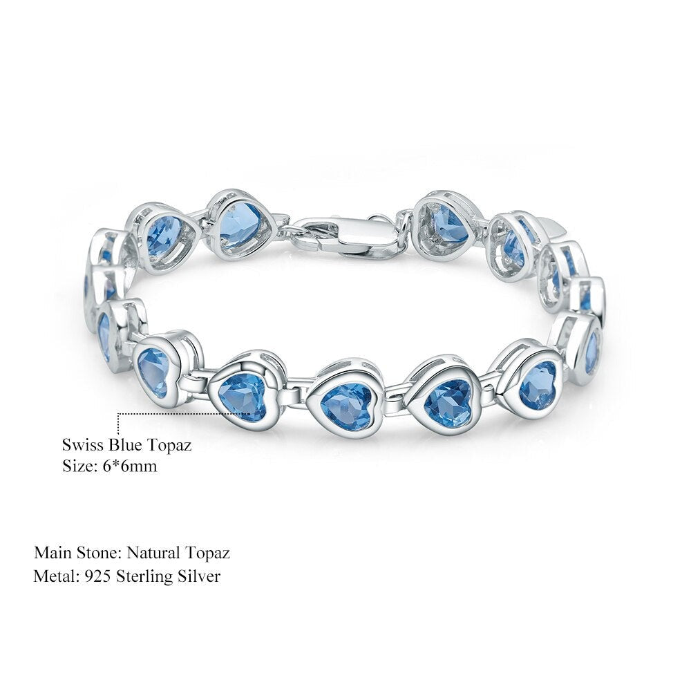 Swiss Blue Topaz Bracelet