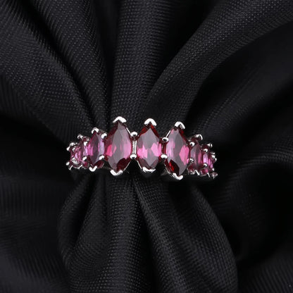 Marquise Rhodolite Garnet Ring | 3.33Ct Natural Gemstone | Choosen Jewelry Sterling Silver