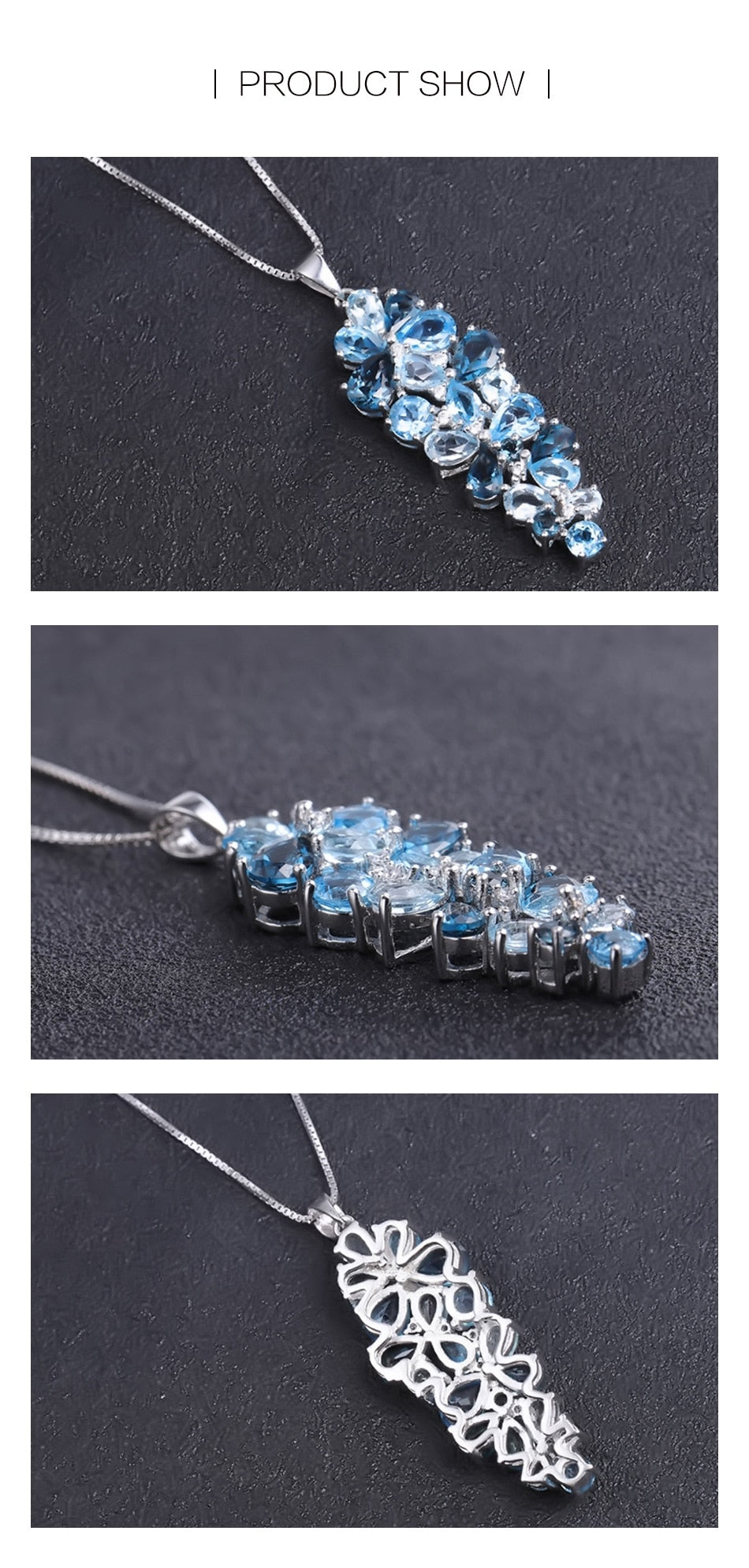 Blue Topaz Vine Necklace