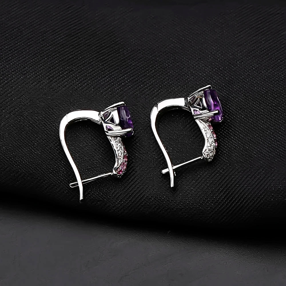 Amethyst Sterling Silver Jewelry Set - Choosen Jewelry Wedding Collection