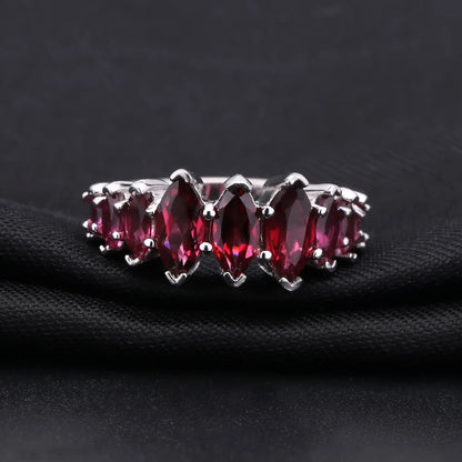 Marquise Rhodolite Garnet Ring | 3.33Ct Natural Gemstone | Choosen Jewelry Sterling Silver