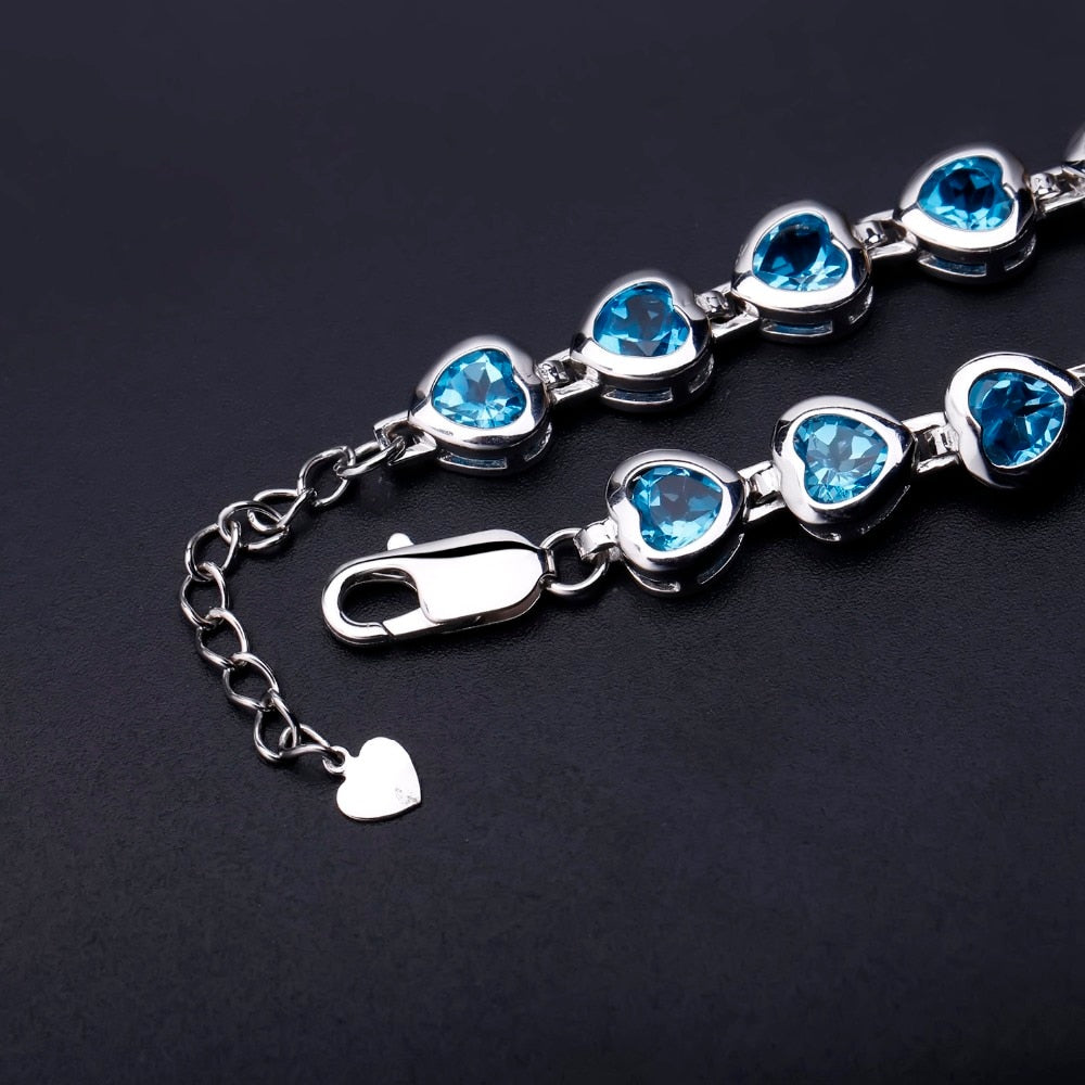 sterling silver heart bracelet