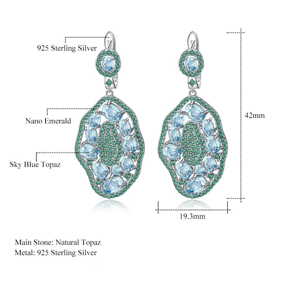 gemstone drop earrings