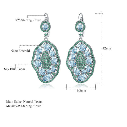 gemstone drop earrings