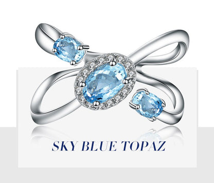 Sky Blue Topaz S925 Ring