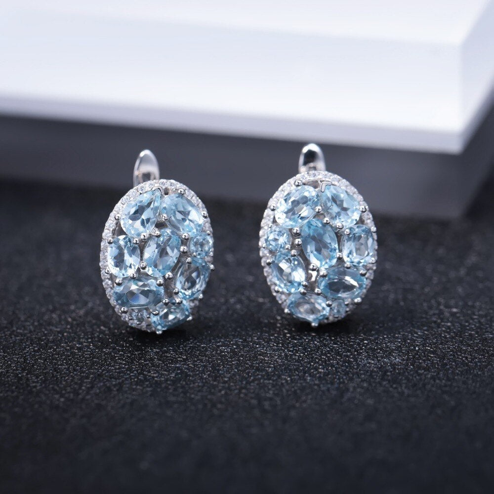 blue topaz earrings