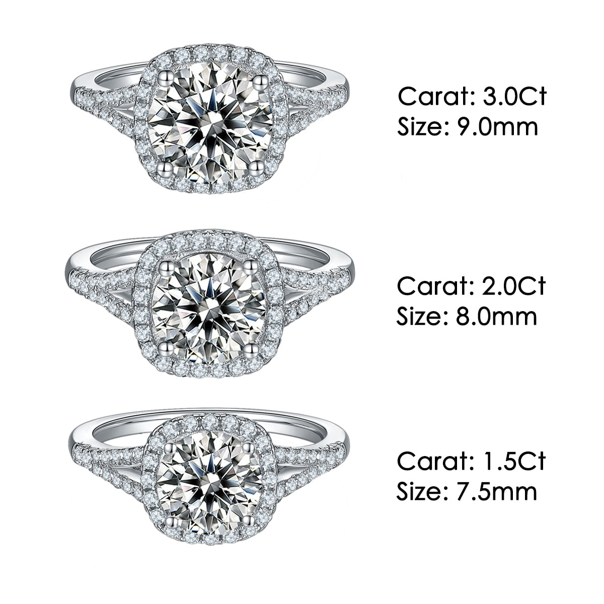 Round Moissanite Ring