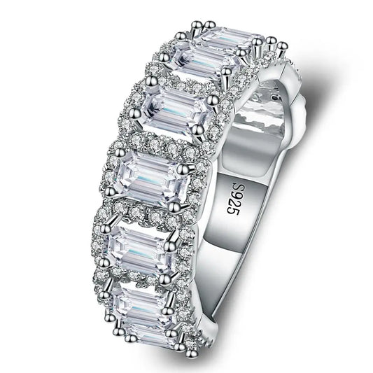 Sterling Silver CZ Eternity Band - Choosen Jewelry Engagement Ring