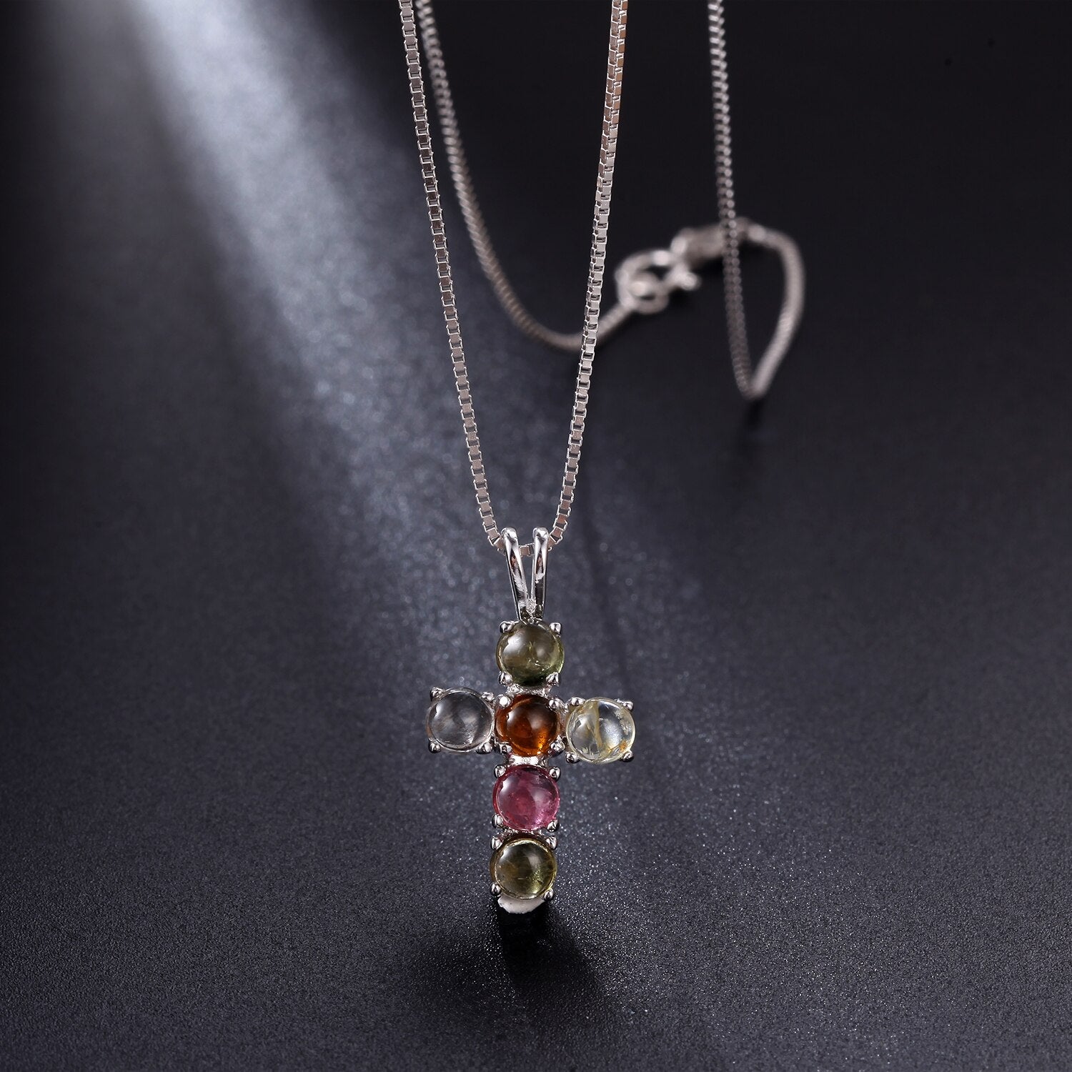 Tourmaline Small Cross Pendant