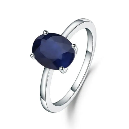 Elegant 2.02Ct Oval Blue Sapphire Wedding Ring - Choosen Jewelry 925 Sterling Silver