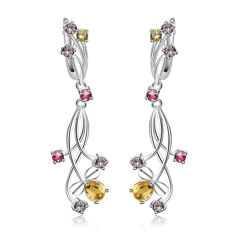 Gemstone Cute Bridal Earrings