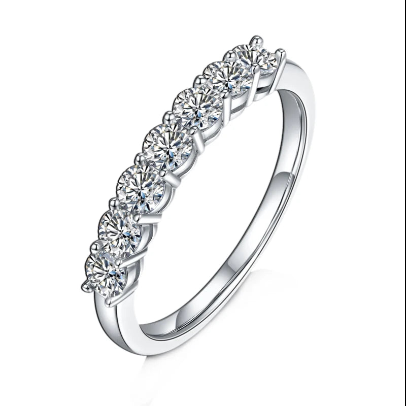 Classic 0.7Ct Moissanite Eternity Band Ring | Choosen Jewelry 925 Sterling Silver