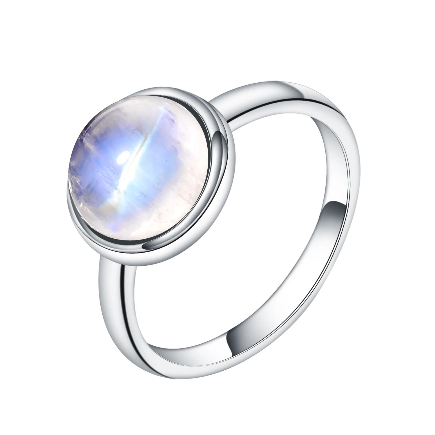 Sterling Silver Rainbow Moonstone Ring - June Birthstone Jewelry by Choosen