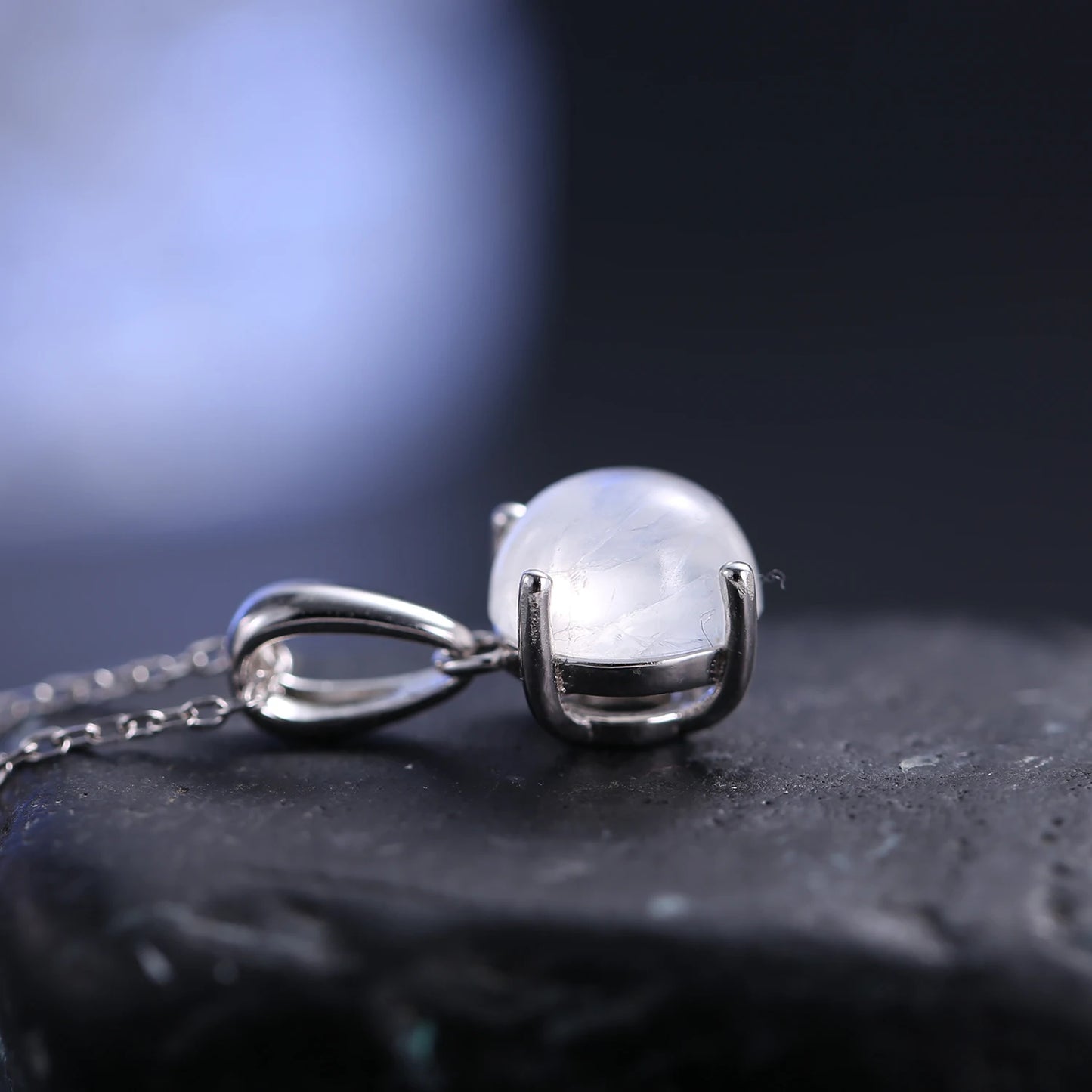 June Birthstone Moonstone Pendant Necklace | 925 Sterling Silver | Choosen Jewelry