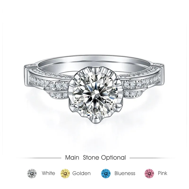 Moissanite Crown Engagement Rings