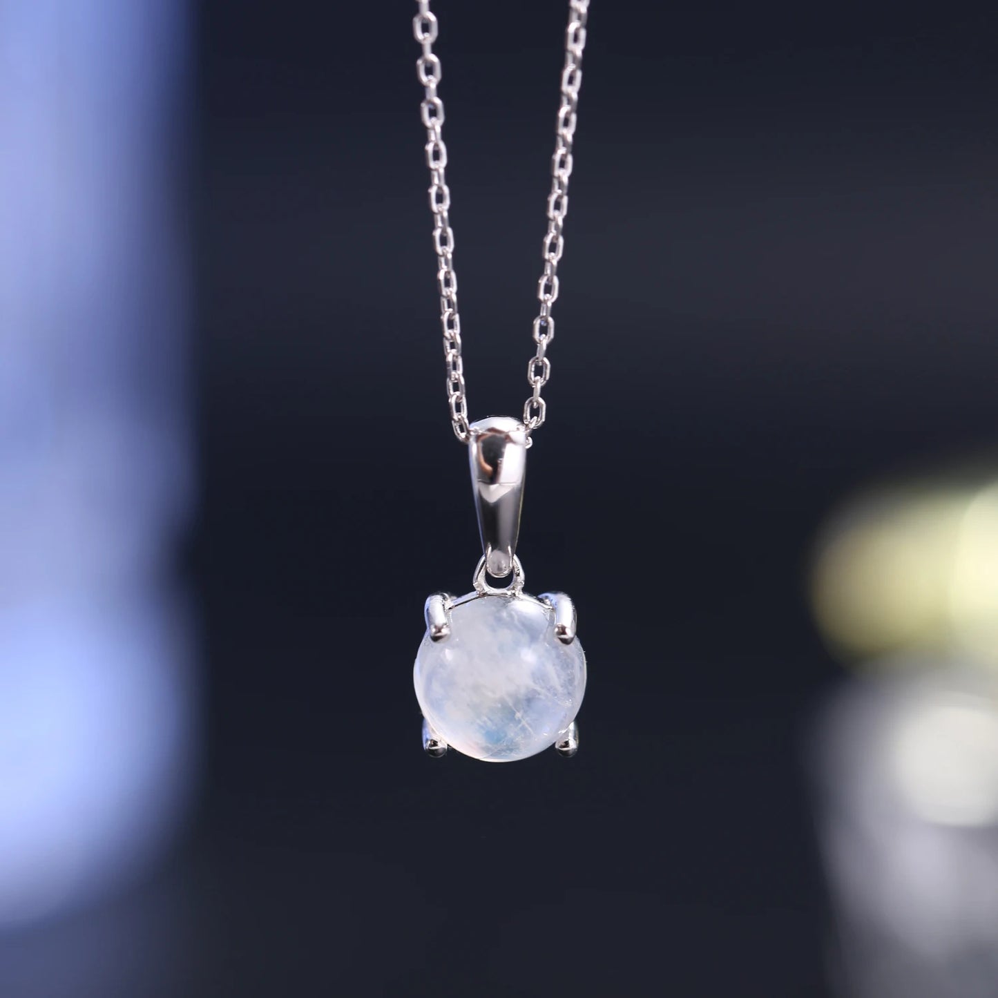 June Birthstone Moonstone Pendant Necklace | 925 Sterling Silver | Choosen Jewelry