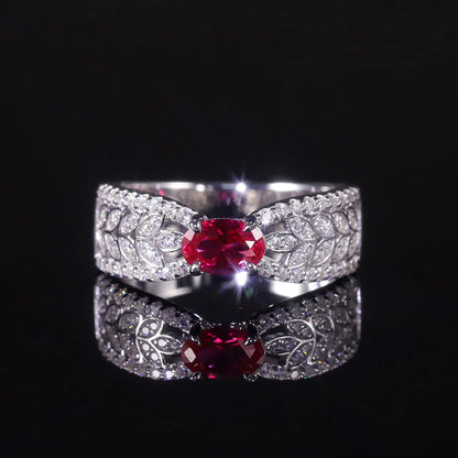 Sterling Silver Ruby Engagement Ring | Choosen Jewelry | Handmade Bridal Jewelry