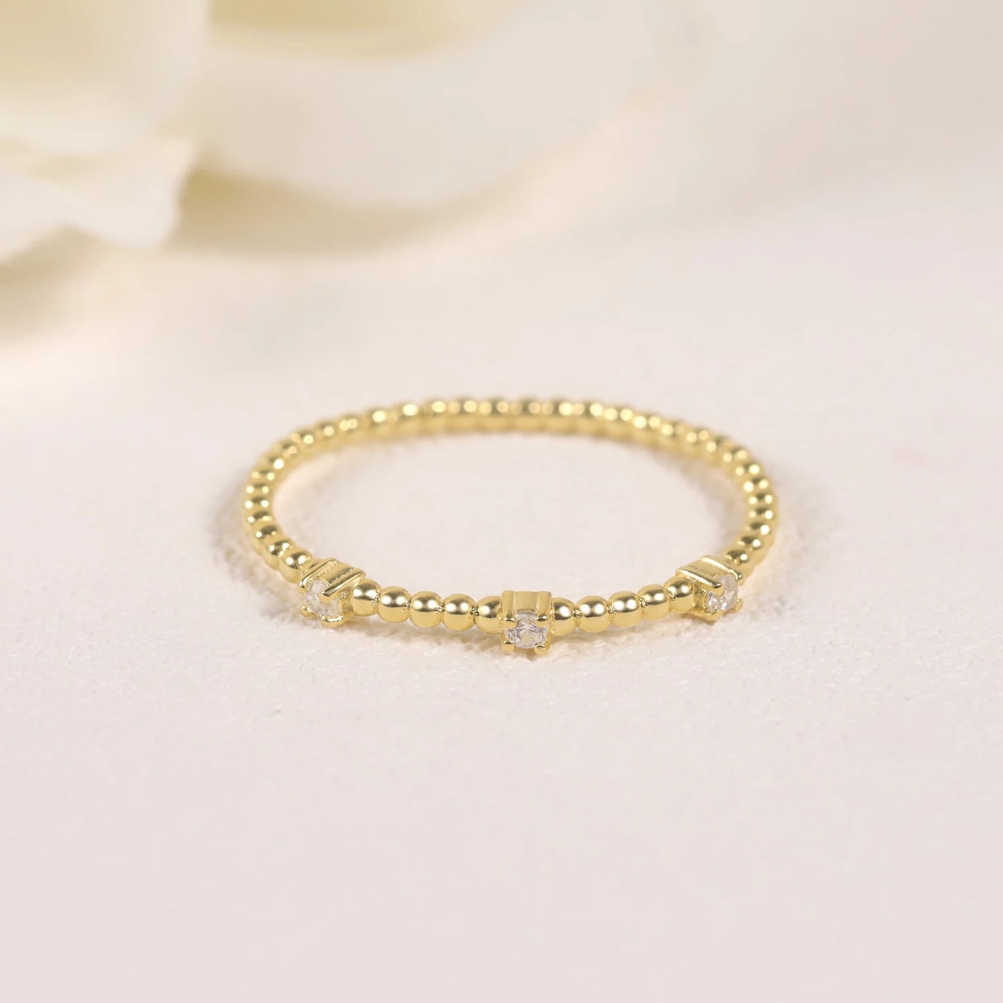 Choosen Jewelry: Minimalist 14K Gold Moissanite Wedding Band in Sterling Silver