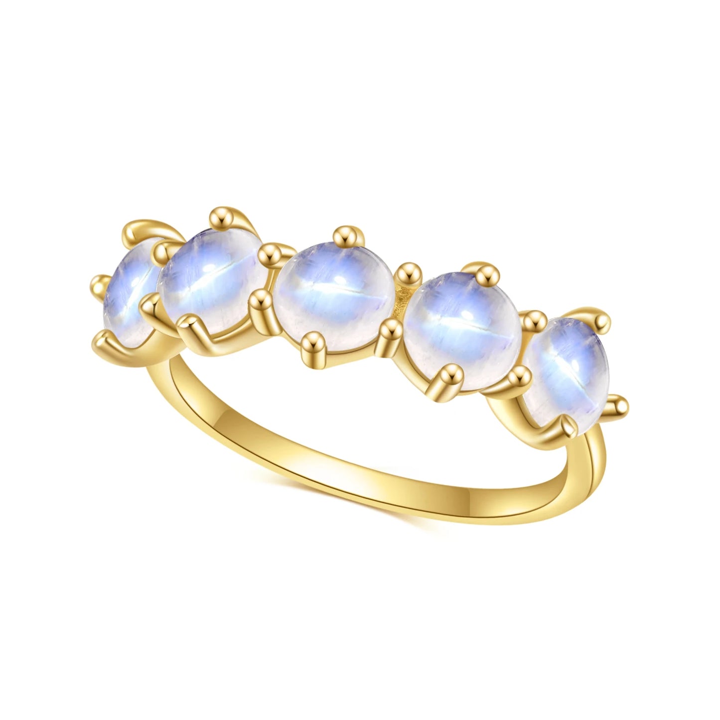 June Birthstone Moonstone Wedding Band | 925 Sterling Silver | Choosene Jewelry