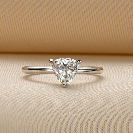 Trillion Cut Moissanite Ring