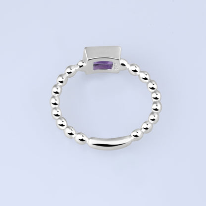 silver amethyst ring