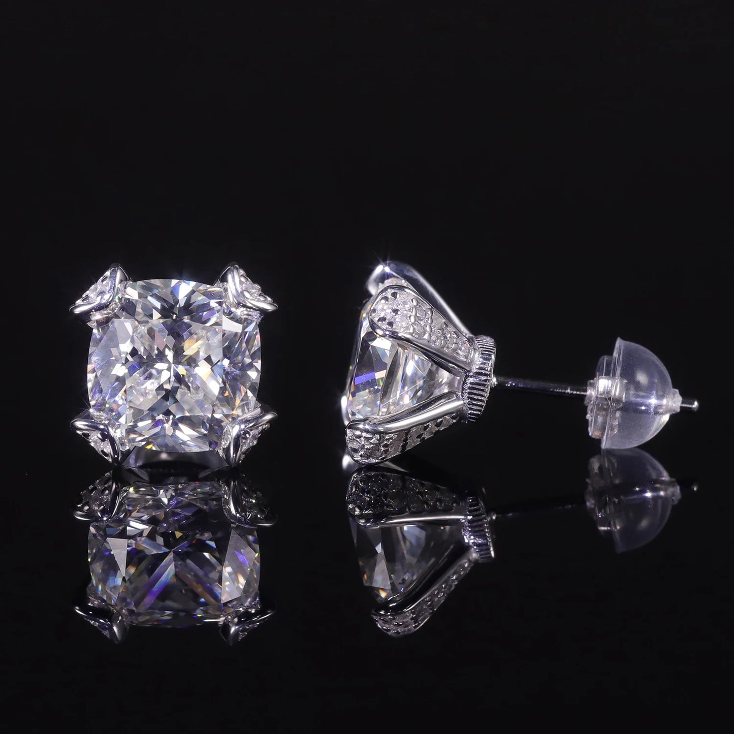 925 Sterling Silver Diamond-fire CZ Stud Earrings | Choosen Jewelry