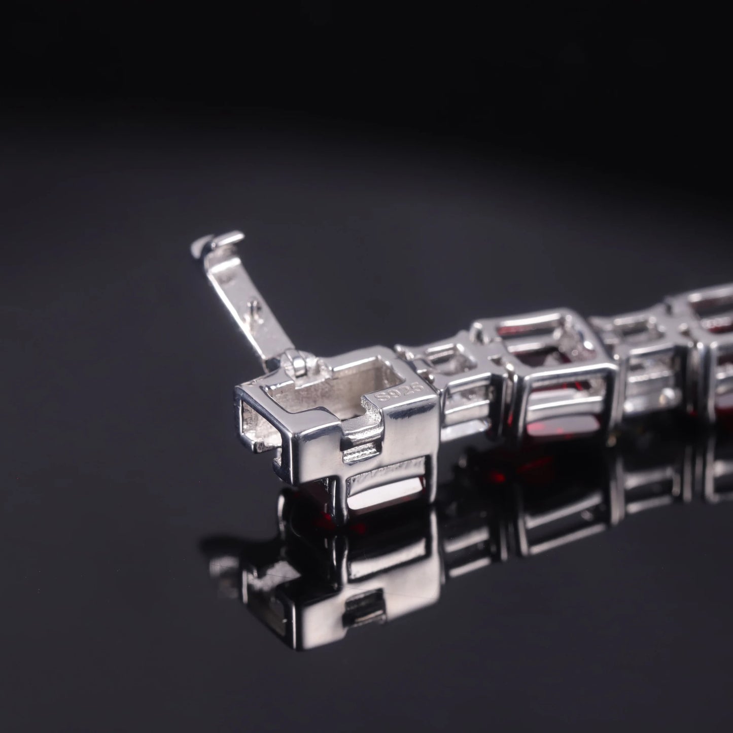 Princess Cut Lab Ruby Tennis Bracelet | Sterling Silver 925 | Choosen Jewelry