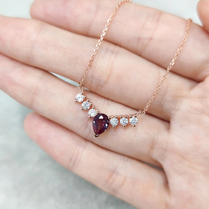 Lab-Created Alexandrite Pendant Necklace in 925 Sterling Silver | Choosen Jewelry