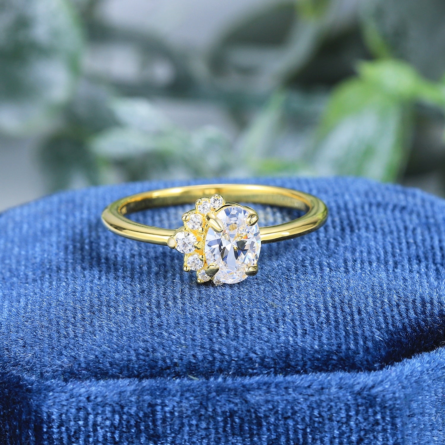 moissanite cluster ring