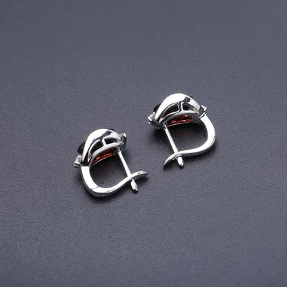 Oval Gemstone Earrings, Lever Back Earrings, 925 Sterling Silver