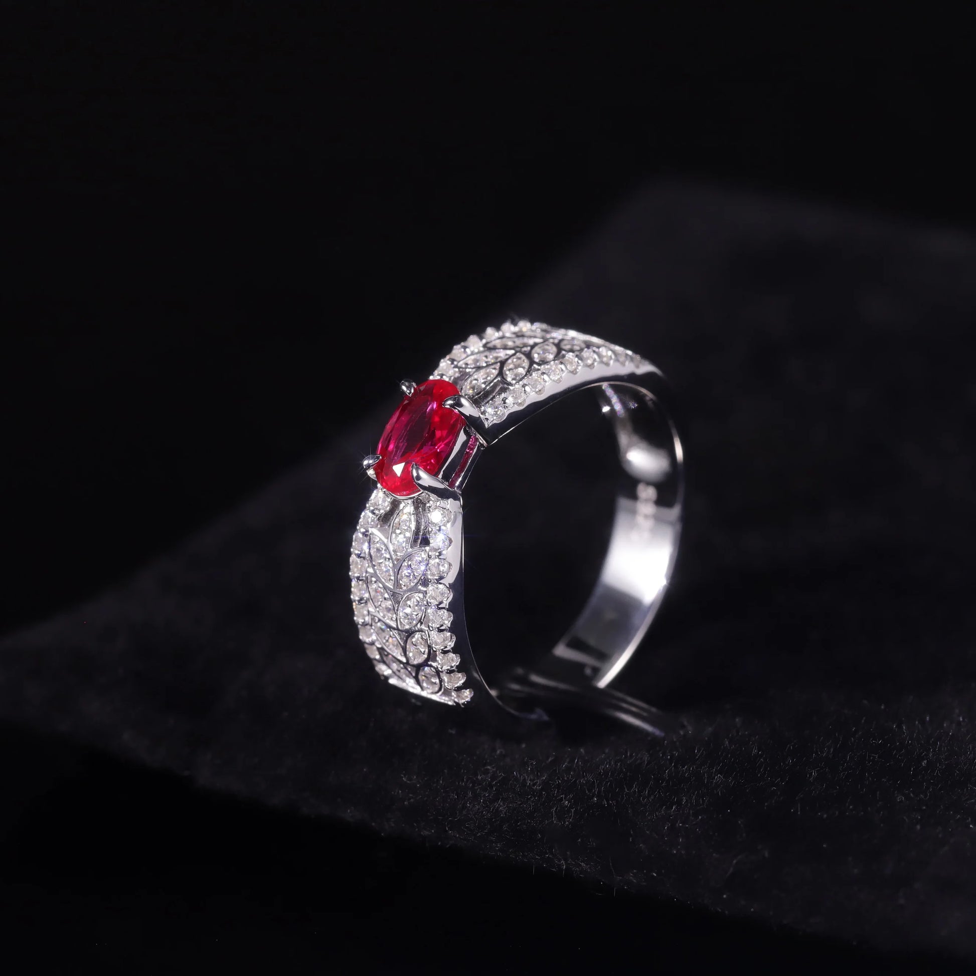 Sterling Silver Ruby Engagement Ring | Choosen Jewelry | Handmade Bridal Jewelry