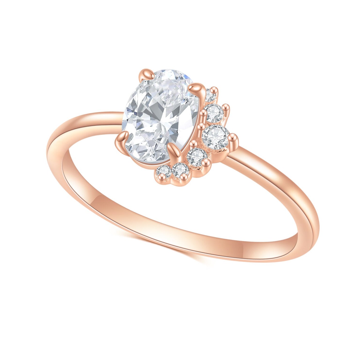 Rose Gold Cluster Ring