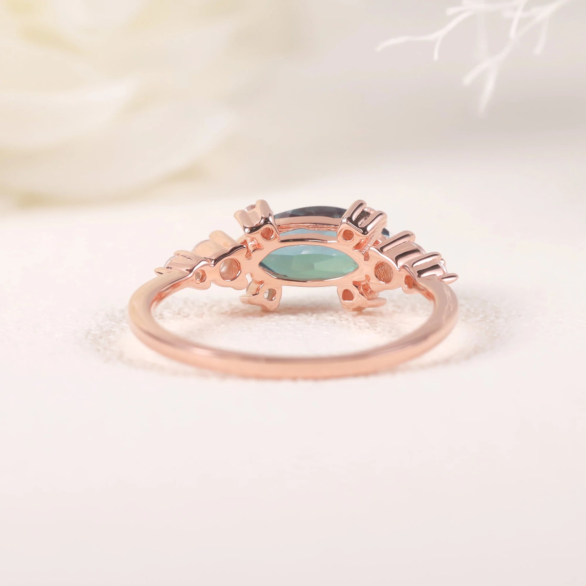 Rose Gold Alexandrite Engagement Ring | June Birthstone | Choosen Jewelry