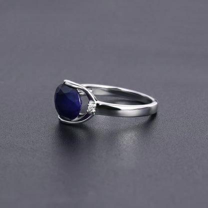 Silver Sapphire Ring