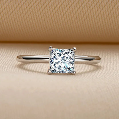 Princess Cut Moissanite Engagement Ring