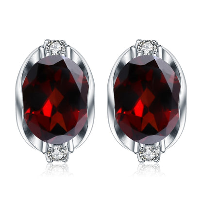 Garnet Lever Back Earrings